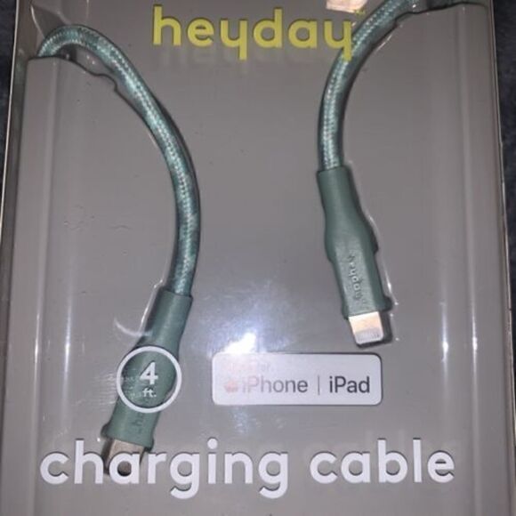 Heyday 4' Apple iPad iPhone Lightning To USB-C cable-Green New Unused Open Box - Picture 2 of 2